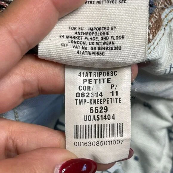 Pilcro and the Letterpress Women's Hyphen Denim Jeans Size 29 Petite - Picture 10 of 10